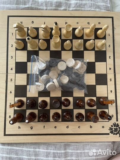 Шахматы шашки нарды 3 в 1