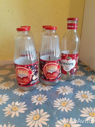 Банки стеклянные 3 литра, бутылки 1л