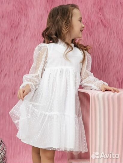 Белое платье для девочки 116