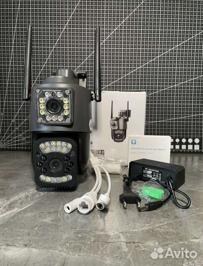 Уличная 4G камера с симкартой и двойным объективом