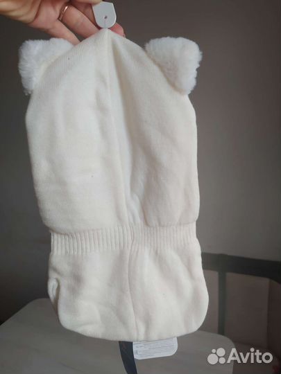 Шапка шлем для девочки зима новая