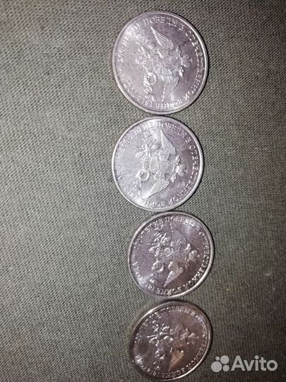 2 рублевые монеты. 200 лет победы