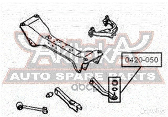 Опора шаровая заднего рычага 0420-050 asva