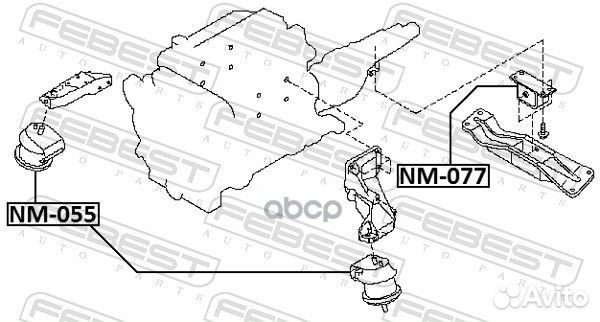 NM-055 подушка двигателя Nissan Skyline V35 01