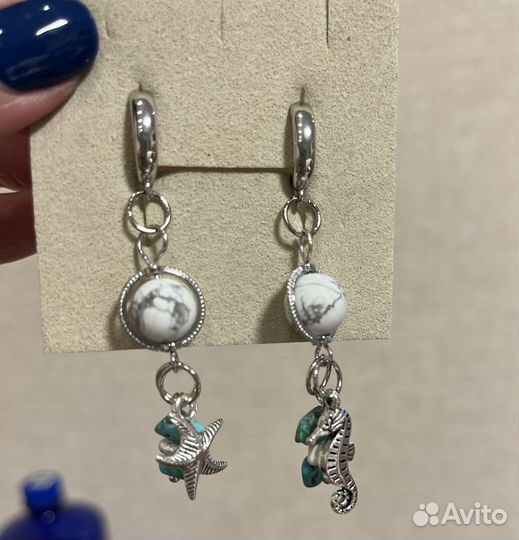 Набор украшений из натуральных камней