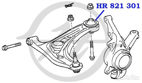 Сайлентблок нижнего рычага передней подвески, задн