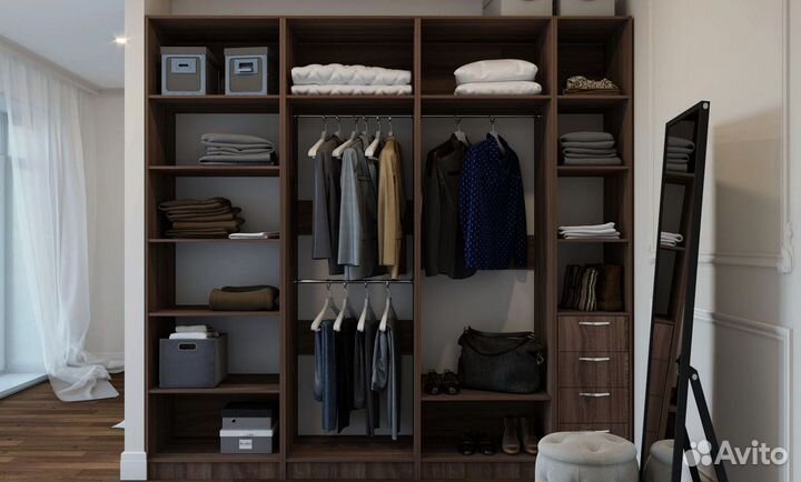 Гардеробная в нишу