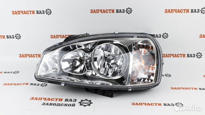 Фара Левая пластик бош Калина новая