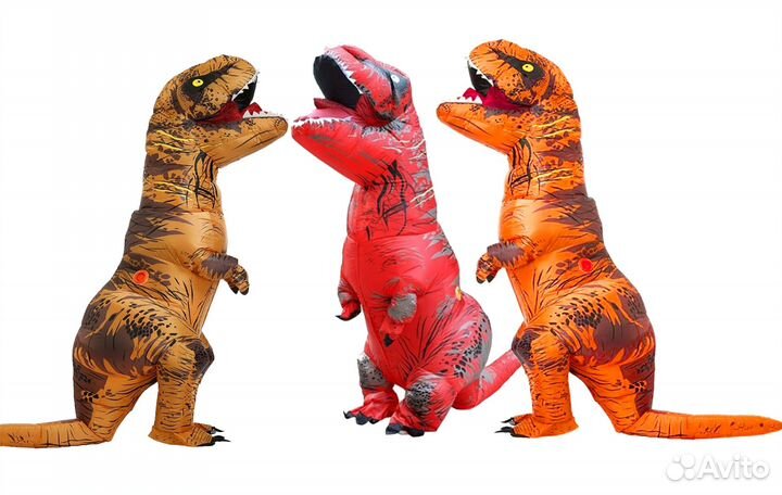 Надувной костюм динозавра T-rex