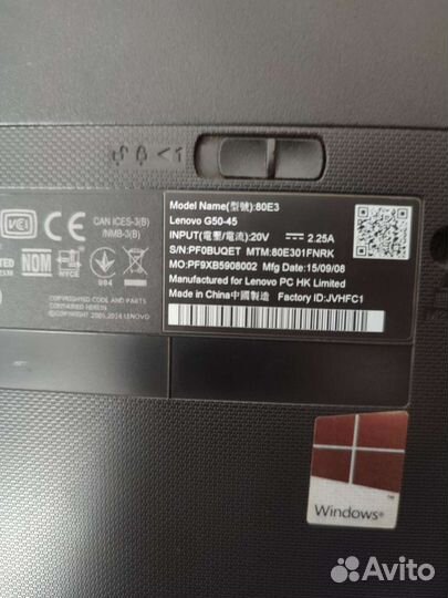 Ноутбук lenovo g50-45