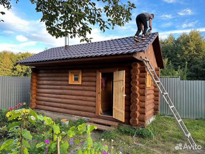 Баня из бревна под ключ (Ручная рубка, сруб)