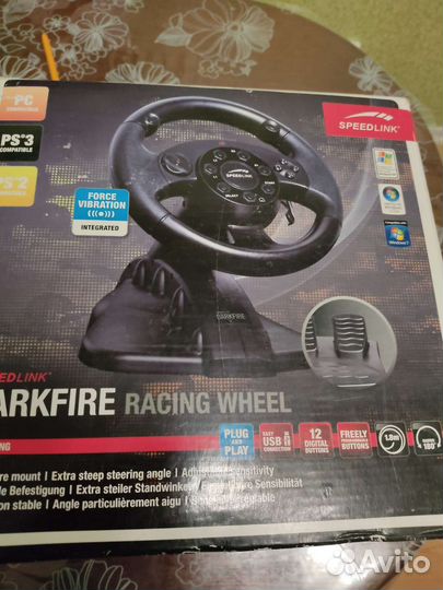 Игровой руль с педалями