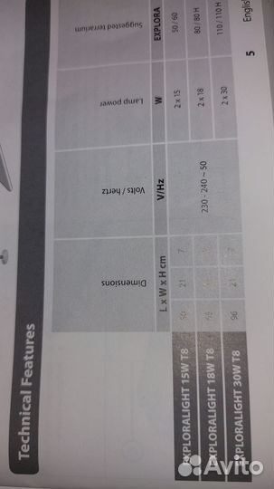 Светильник для террариума. Exploralight 18w T8