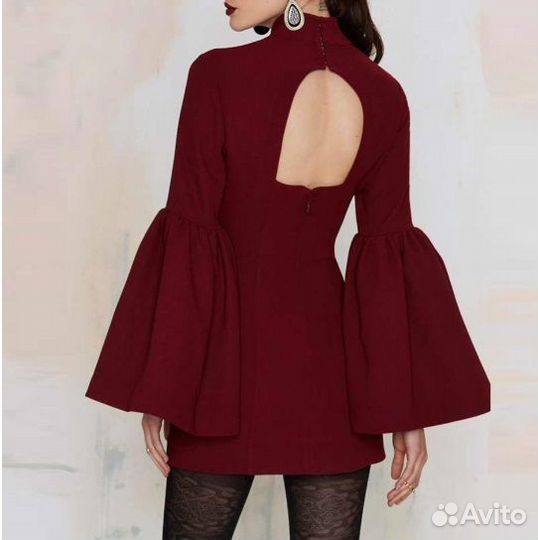 Платье с рукавами клеш 44-48