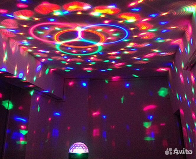 Диско-шар, в такт музыке c флешкой. Гарантия