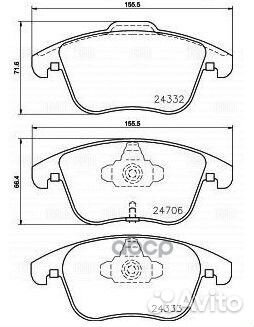 Тормозные колодки Audi A4 (B8) (07) F (комп