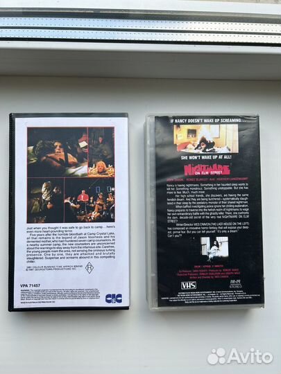 Хоррор фильмы на кассетах VHS в пластике