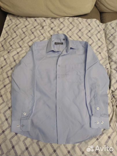 Рубашка на мальчика 140 размер с длинным рукавом