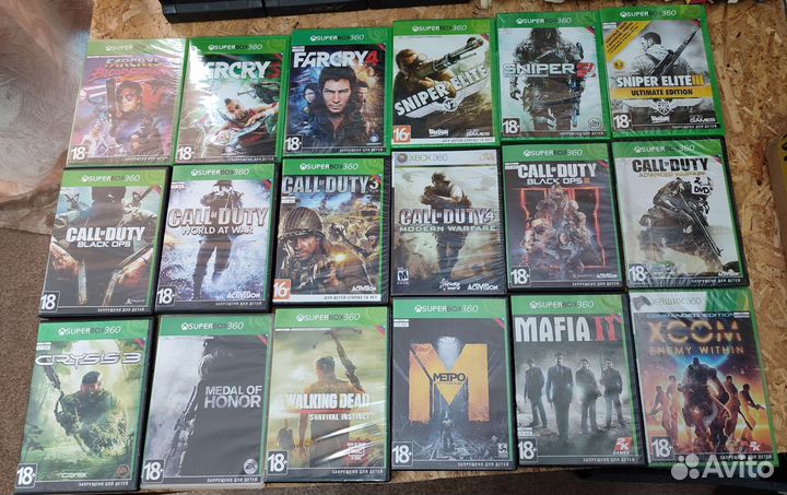 Игровые диски X BOX-360 прошитые 3:0