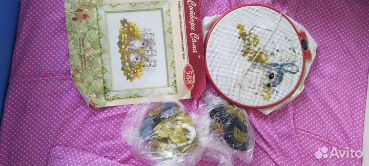 Вышивка незаконченная бронь