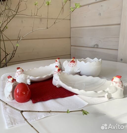 Набор столовой посуды Курочки новый