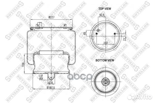 Пневмоподушки подвескиstellox 84-00138-SX Stellox