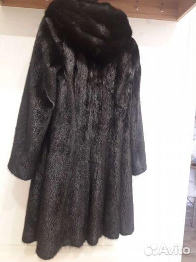 Шуба норковая с капюшоном 44-46
