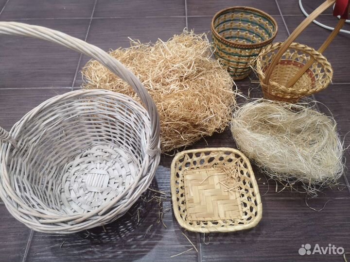 Корзина плетёная декоративная