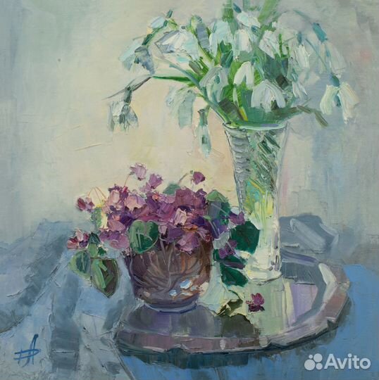 687 Цикламены и подснежники