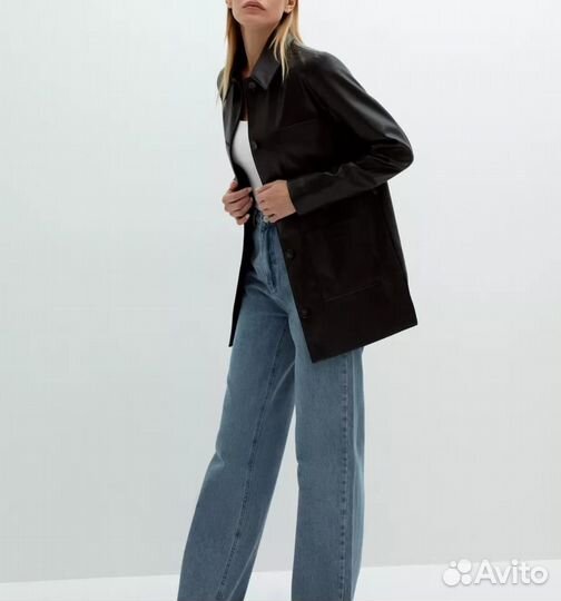 Куртка кожаная женская с поясом р.42