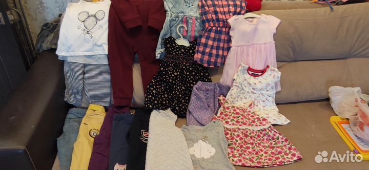 Вещи пакетом на девочку 80