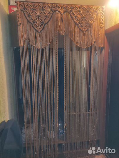 Макраме штора на дверь