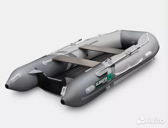 Надувная лодка gladiator E380S светло/темно-серый