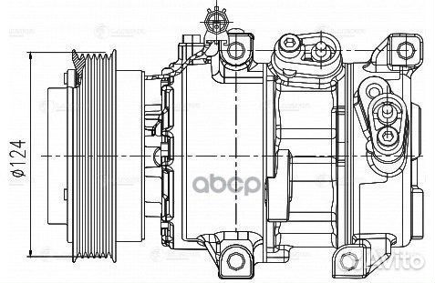 Компрессор кондиционера для а/м KIA Cerato II