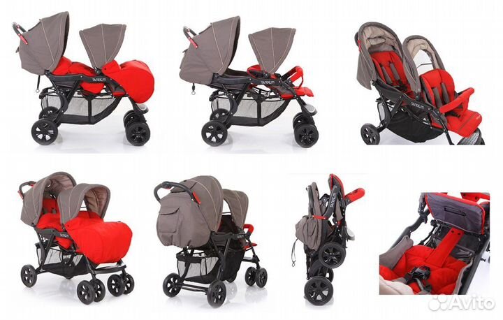 Коляска для двойни или погодок Baby Care Tandem