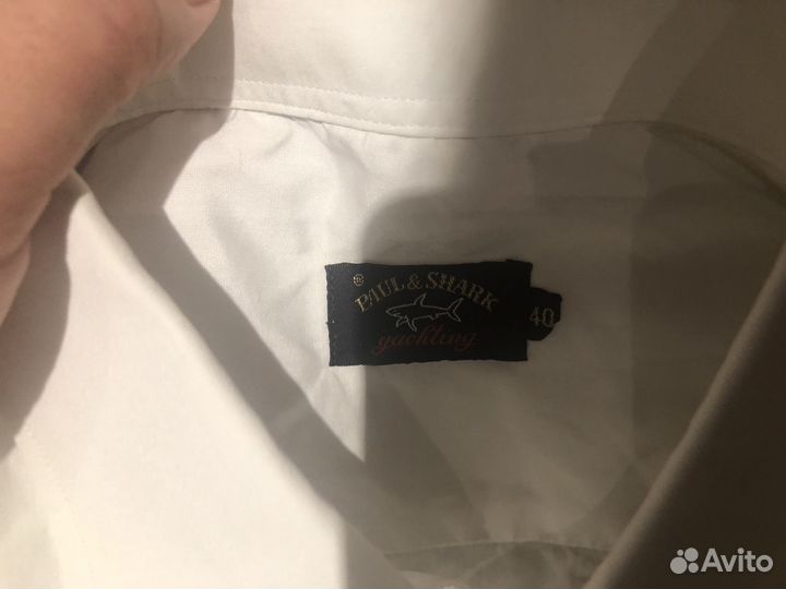 Рубашка мужская paul shark 40 белая