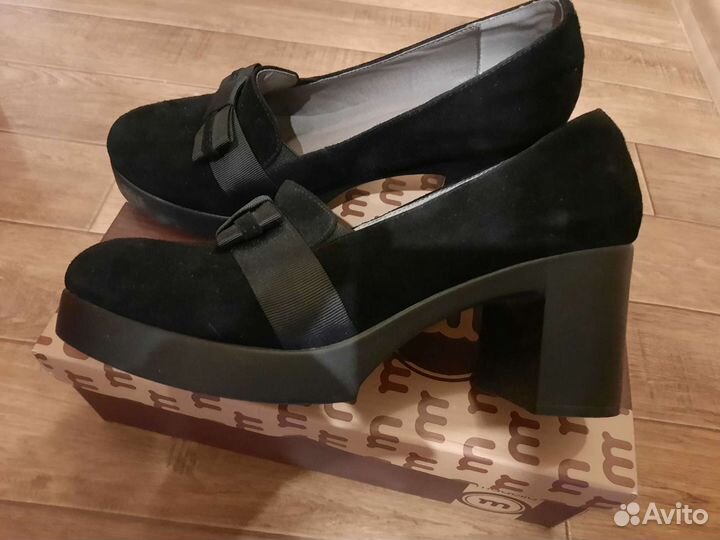 Туфли натуральная замша