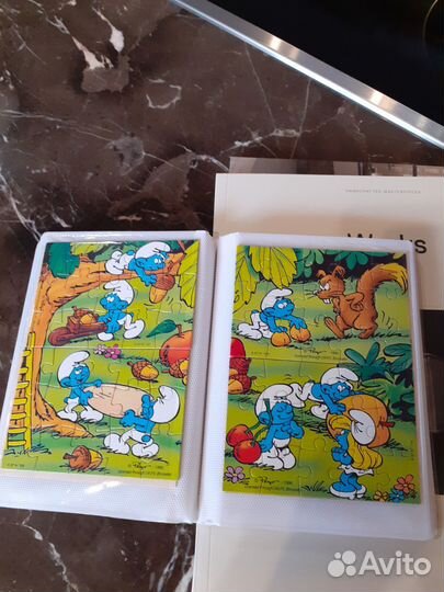 Пазлы из киндер сюрприза 90-х с вкладышем