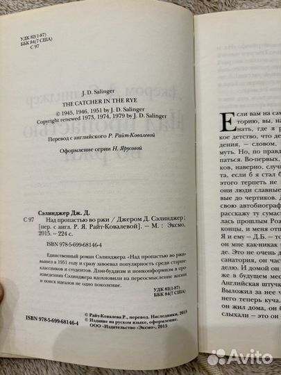 Над пропастью во ржи. Сэлинджер