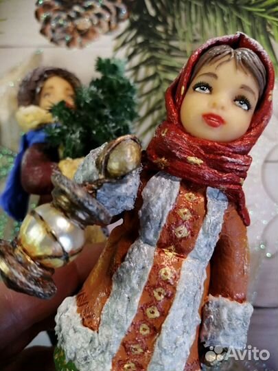 Ёлочная ватная игрушка 