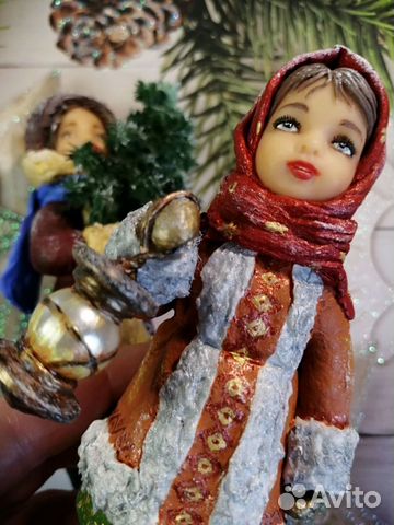 Ёлочная ватная игрушка 