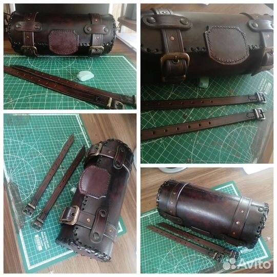 Кофр, батон, сумка для мотоцикла из кожи