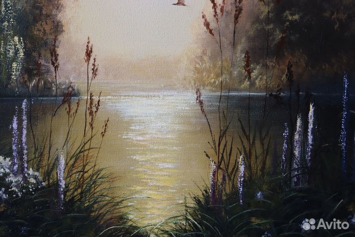 Картина Маслом Пейзаж Пруд