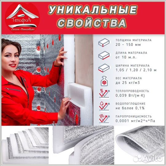 Утеплитель Тепофол В30