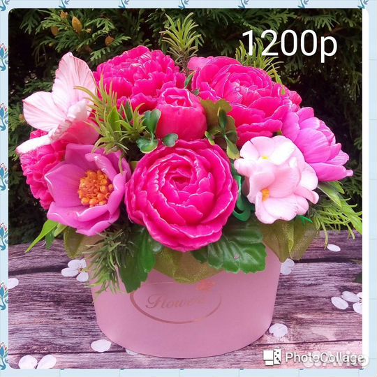 Букет цветов из мыла на юбилей