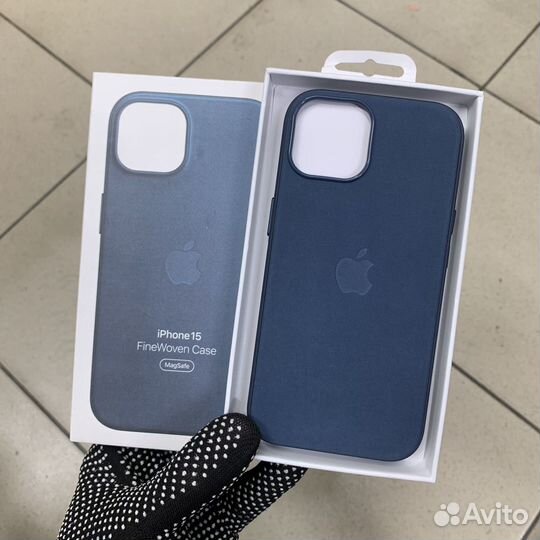 Чехол на iPhone 15 FineWoven Case Pacific Blue