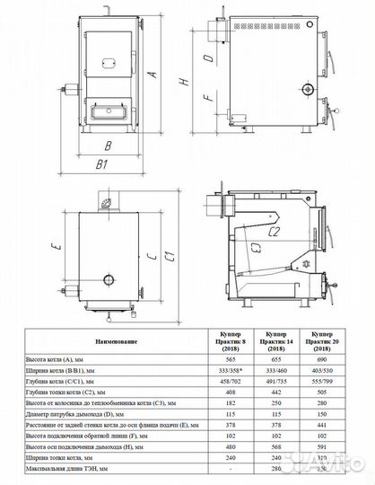 Отопительный котел Куппер практик-10 В