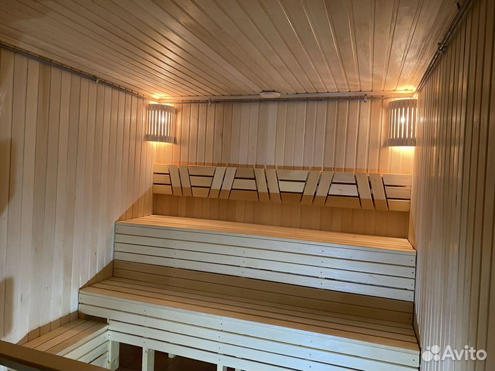 Баня сауна с беседкой,с теплым бассейном в центре