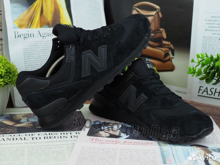 NEW balance 574 Lux В Чёрном