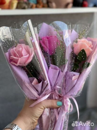 Розы из мыла на выпускной